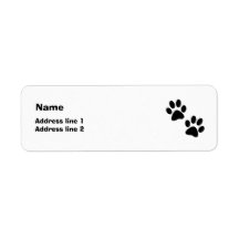 Paws Return Address Label