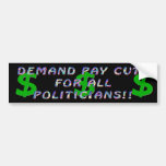 Pay Cuts for Politicians Bumper Sticker