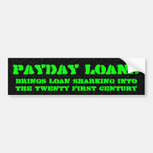 Payday loans firms are loan sharks bumper sticker
