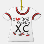 Pays croisé du coeur I (amour) courant XC Ornements