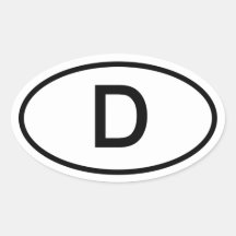 Pays d'origine du Deutschland le décalque d'ovale Adhésif