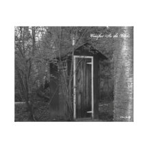 PAYS OUTHOUSE-BLACK ET TOILE ENVELOPPÉE PAR BLANC IMPRESSION SUR TOILE
