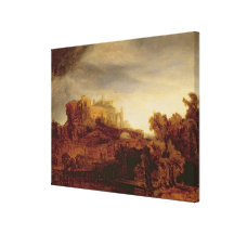Paysage avec un château impressions sur toile