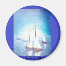 Paysage des Caraïbes Magnets Pour Réfrigérateur