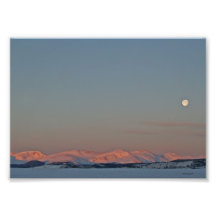 Paysage lunaire 5x7 de matin  tirage photo