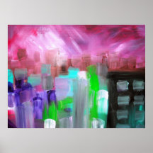 PAYSAGE URBAIN ABSTRAIT POSTERS
