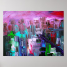 PAYSAGE URBAIN ABSTRAIT POSTERS