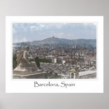 Paysage urbain de Barcelone Espagne Affiches