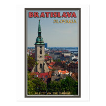 Paysage urbain de Bratislava Carte Postale