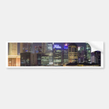 Paysage urbain de Singapour la nuit Autocollants Pour Voiture