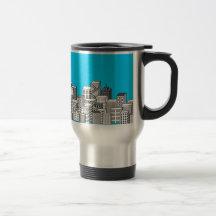 Paysage urbain de vecteur et arrière - plan de ble tasse