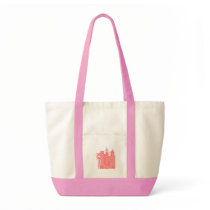 Paysage urbain rose de ruban sacs