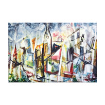 PAYSAGE URBAIN TOILES TENDUES SUR CHÂSSIS