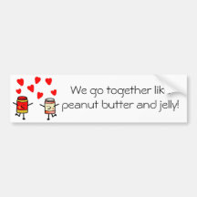 "PB&J Love" Bumper Sticker