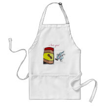 pb, kiss, i love you! apron