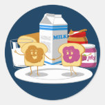 PB Loves J Round Sticker