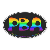 PBA Oval Sticker Black