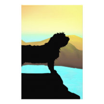 PBGV Dog By The Sea Custom Stationery