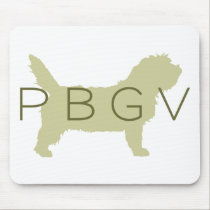 PBGV Dog (green with PBGV) mousepads