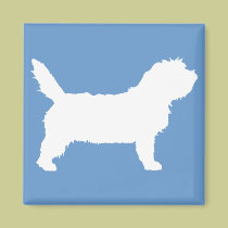 PBGV Dog (white) magnets