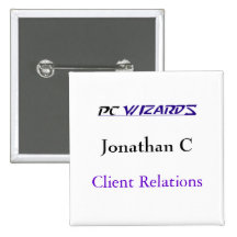 PC Wizards ID Pinback Button