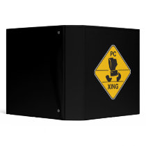 PC Xing Crossing Funny Sign Binders
