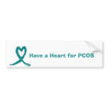 pcos heart ribbon, Have a Heart for PCOS bumper stickers