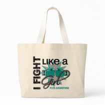 PCOS I Fight Like A Girl 13.1 Canvas Bags