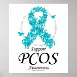 PCOS Ribbon Of Butterflies posters