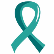 PCOS Teal Ribbon 3 Acrylic Cut Outs