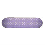 pd18 PERIWINKLE LILAC WHITE POLKADOTS POLKA DOT PA Skateboard Decks