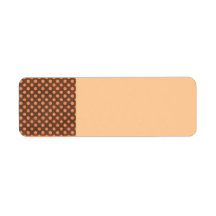 PD35 BROWN CORAL ORANGE POLKADOT POLKA DOT PATTERN CUSTOM RETURN ADDRESS LABELS