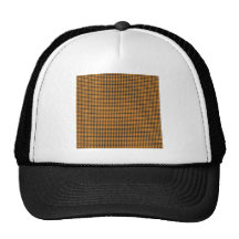 PD41 ORANGE POLKADOT SCOTTISH PATTERN TEMPLATE TEX TRUCKER HAT