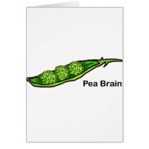 Pea Brain Greeting Card
