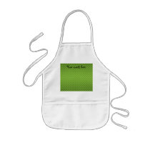 Pea green polka dots on green apron