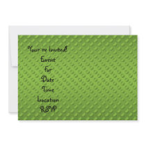 Pea green polka dots on green custom announcements