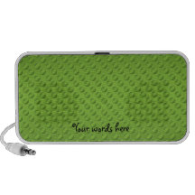 Pea green polka dots on green notebook speakers
