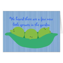 Pea Pod Pals New Baby Boys Congratulations Card