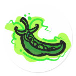 Pea Pod Round Sticker