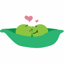 Pea Pod Sweethearts Sculpture Magnet Acrylic Cut Outs