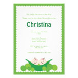 Pea Pod Twin Girls Baby Shower Invitation