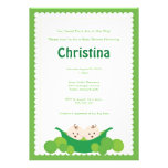 Pea Pod Twins Baby Shower Invitation