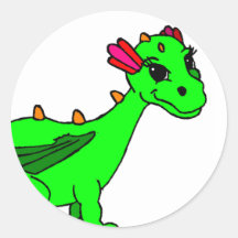 Pea Round Sticker