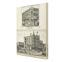 Peabody Bank, Kansas Stretched Canvas Print