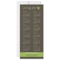 Peace 2011 Business Calendar Cards