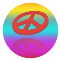 Peace 3D / reflexion | linear coloured Stickers