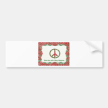 Peace and Christmas Bumper Stickers