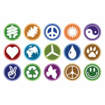 Peace and Eco Symbols Acrylic Cut Out