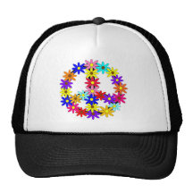Peace and Flower Power Trucker Hat
