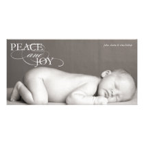 Peace and Joy - Family Photo Card photo cards